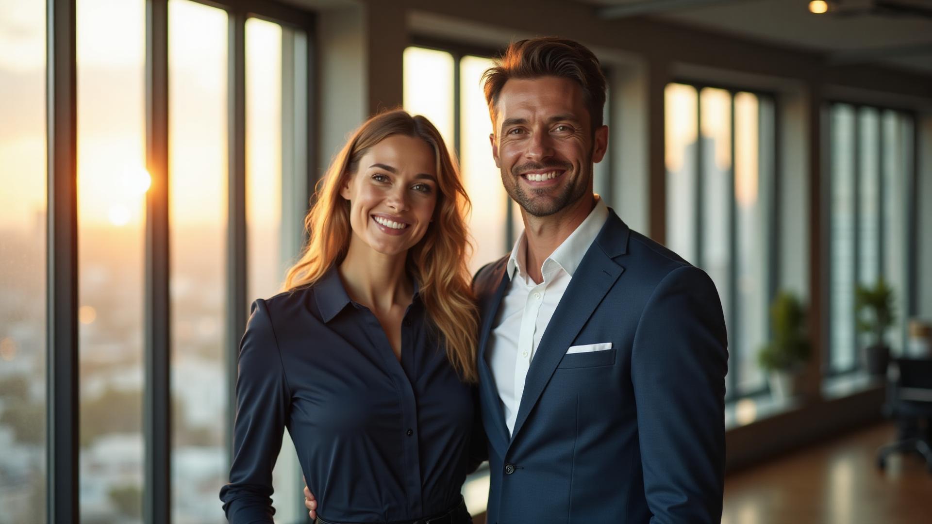 Professional couple planning their future together